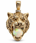 Colgante cabeza de tigre en oro amarillo de 18K