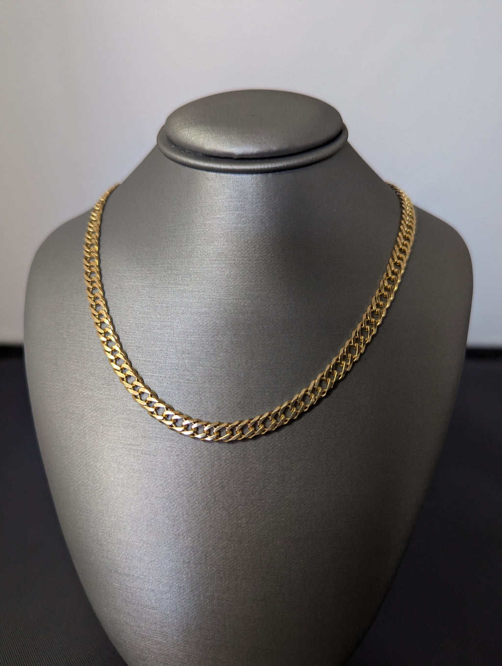 Cadena doble de oro amarillo de 14K