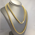 Cadena cola de zorro hueca de oro amarillo de 14K