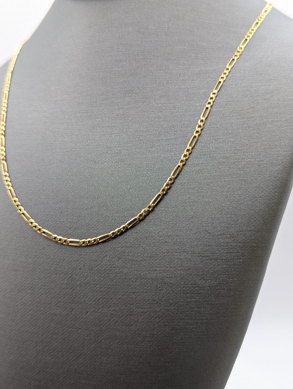 Cadena Fígaro de oro amarillo de 14K