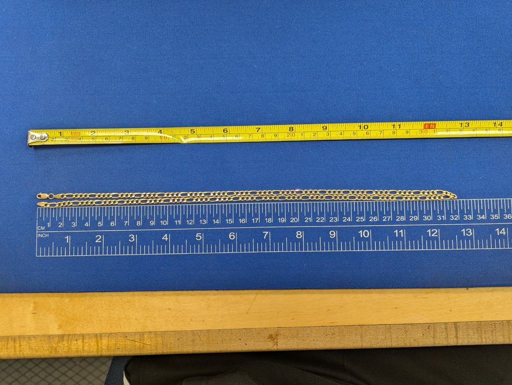 Cadena Fígaro de oro amarillo de 14 quilates
