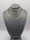 Cadena de eslabones cubanos de oro amarillo de 14K