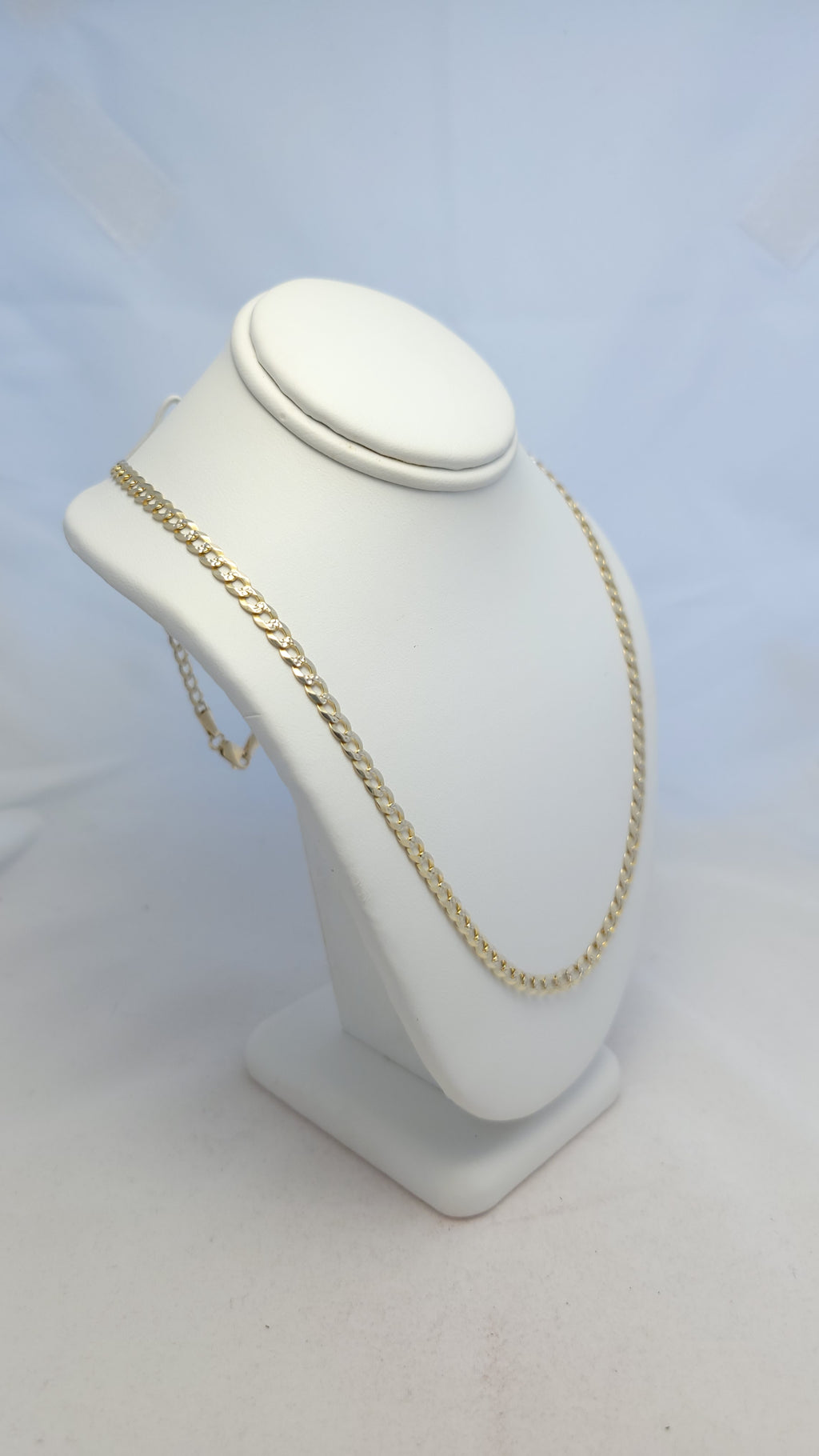 10K YG Dia-Cut Curb Chain