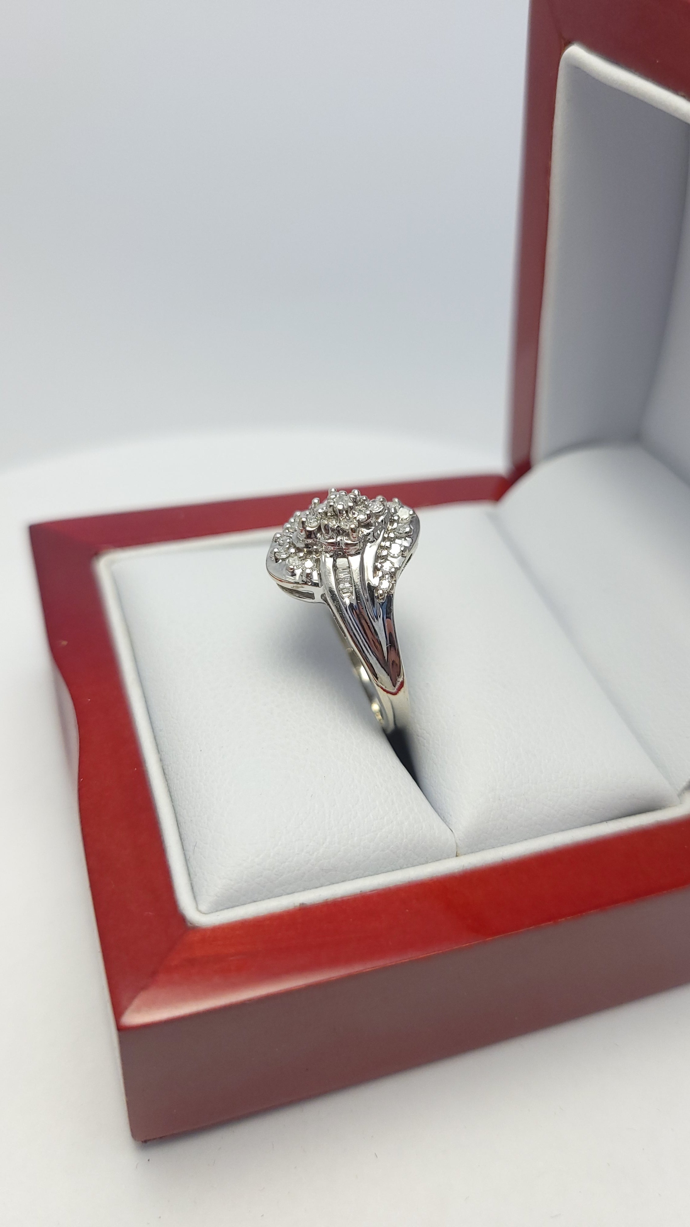 10K WG Diamond Cluster Ring