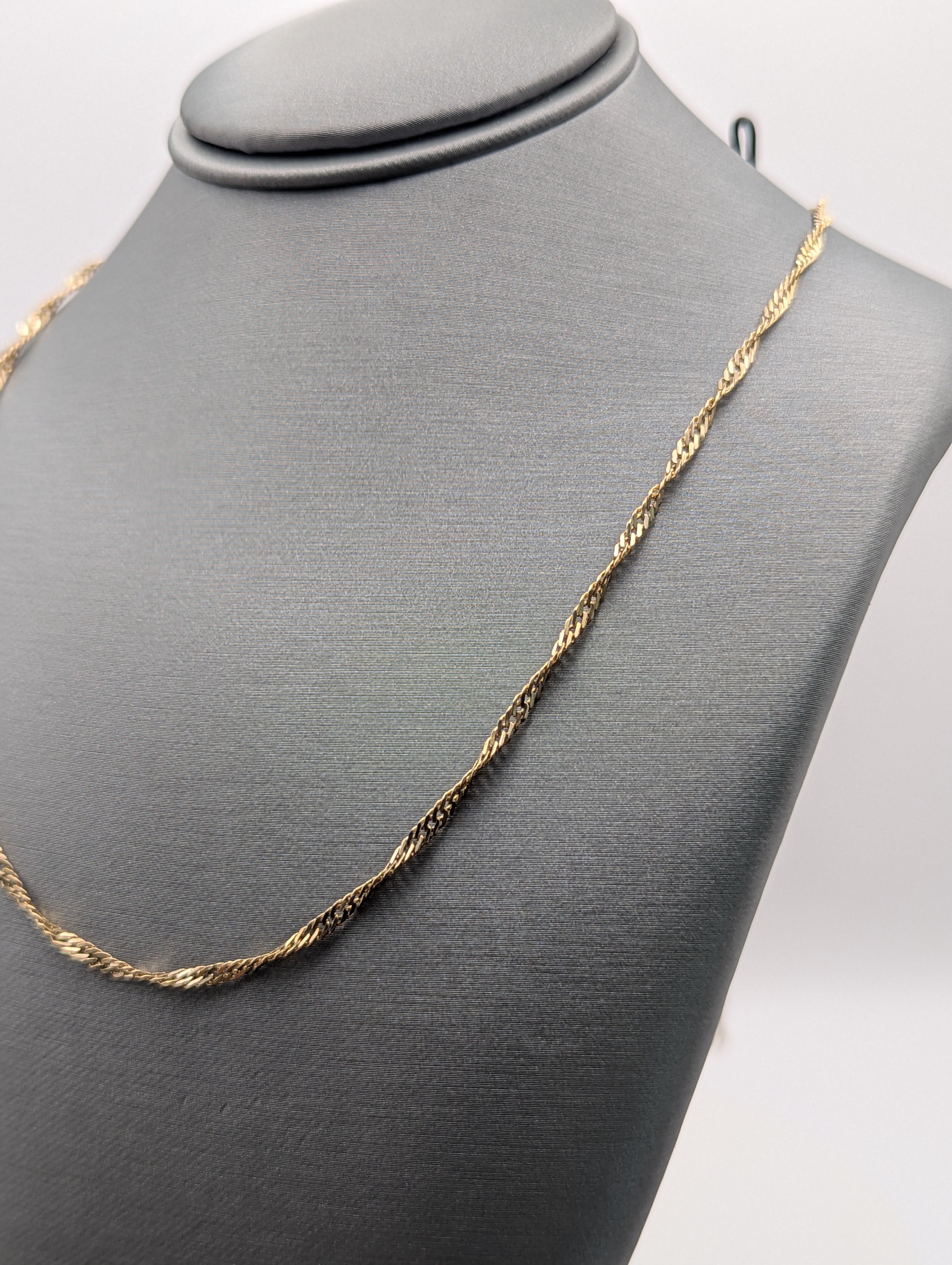 Cadena Singapur de oro amarillo de 14K