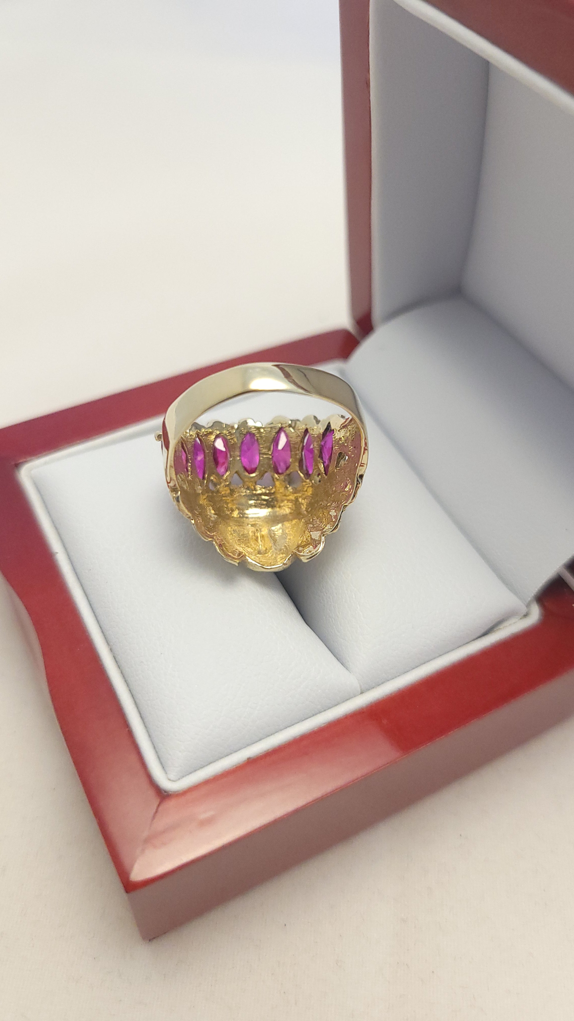 10K YG Indian Head Ring