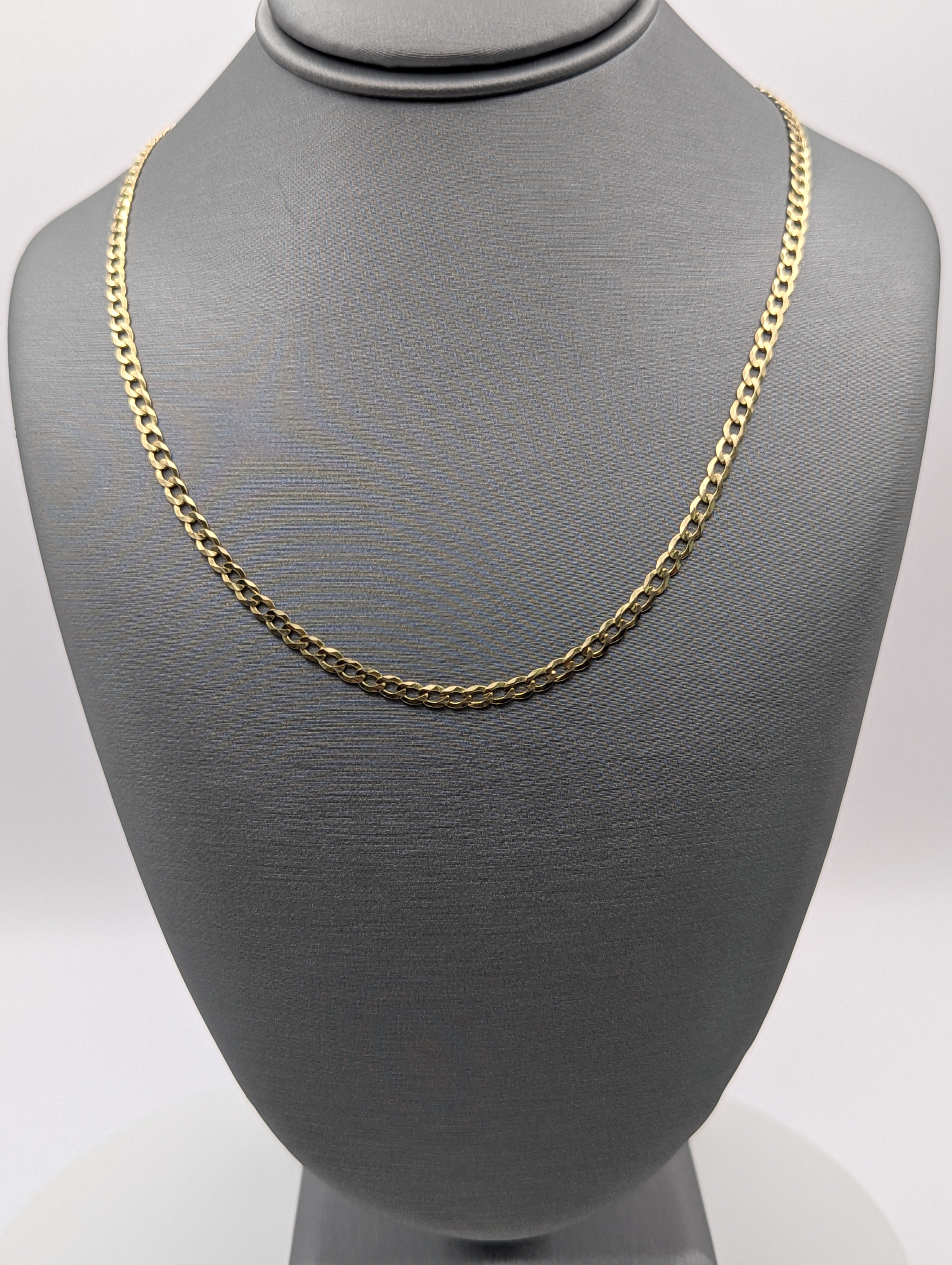 Cadena de oro amarillo de 14K, estilo Curb
