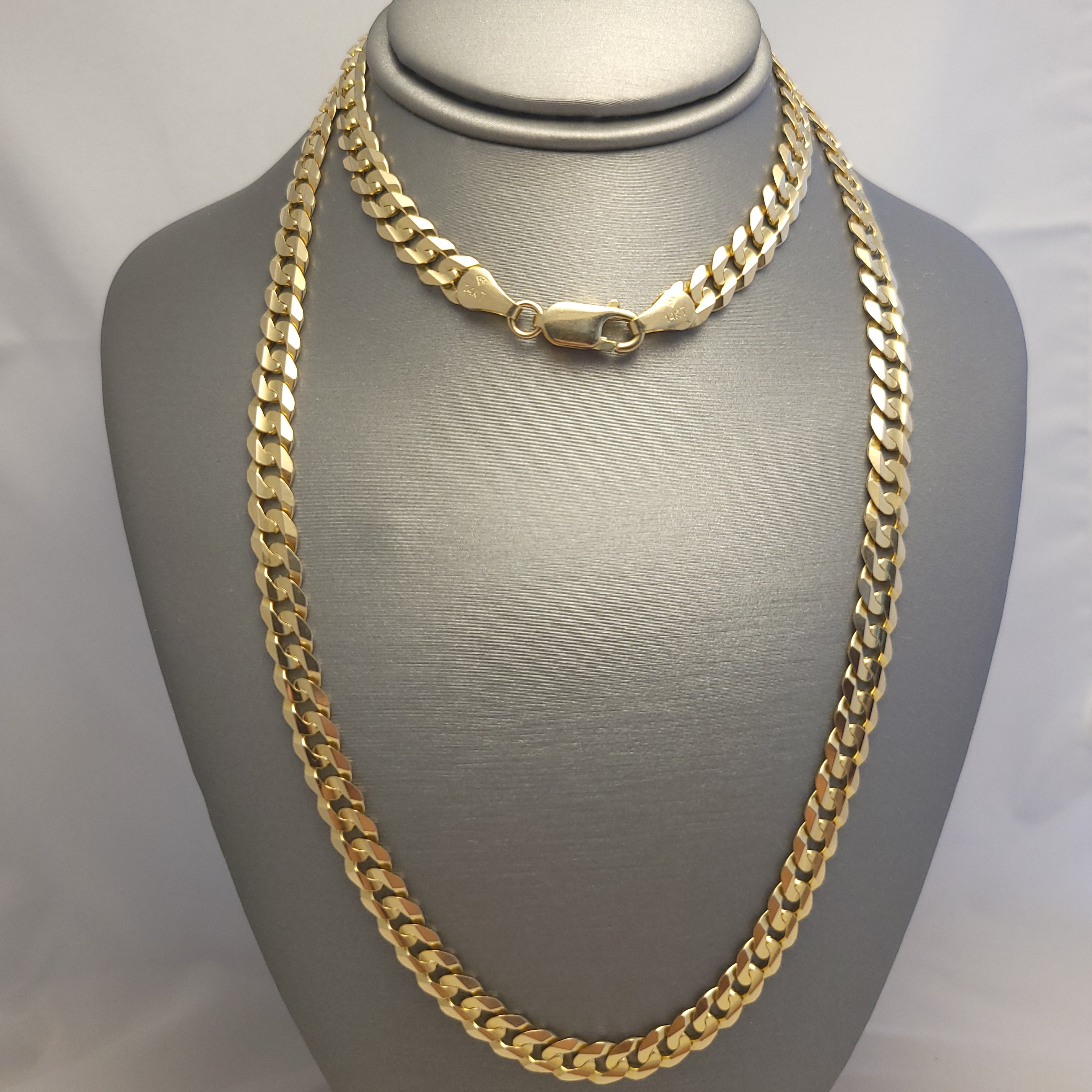 Cadena Curb de Oro Amarillo de 14K