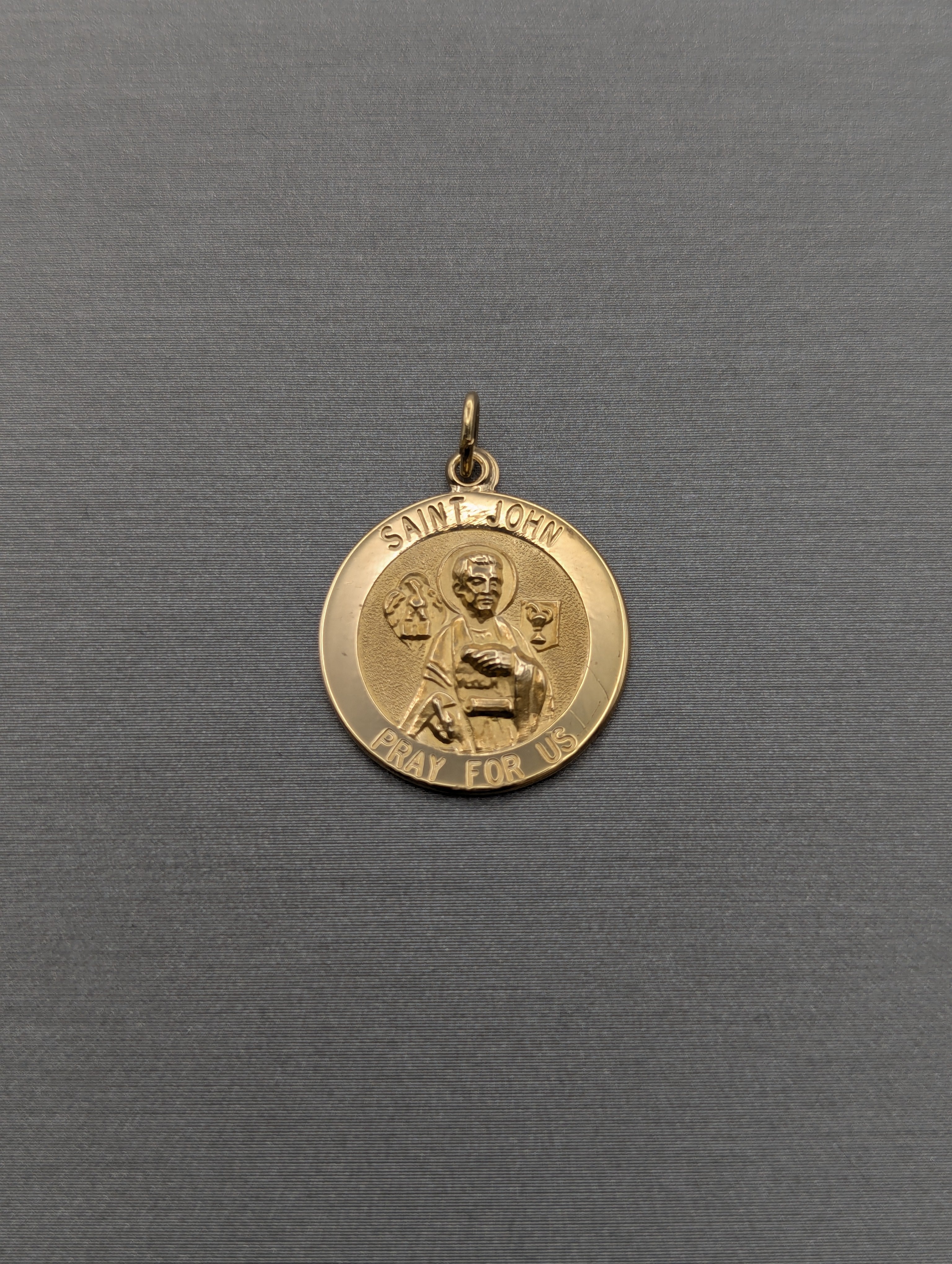 14K YG Saint John Pendant