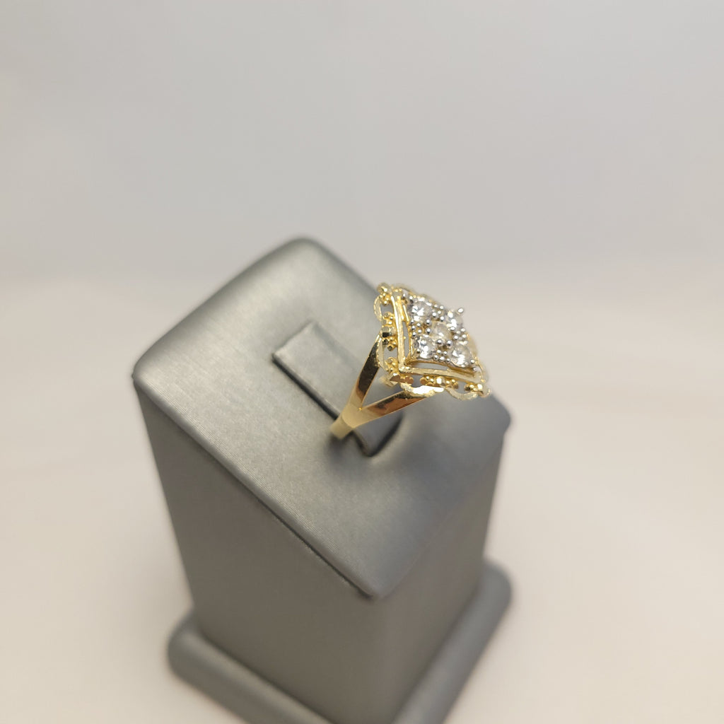 Anillo antiguo de fantasía de oro amarillo de 14 quilates