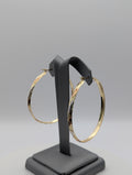 Aretes de aro de oro tricolor de 14K con corte diamante
