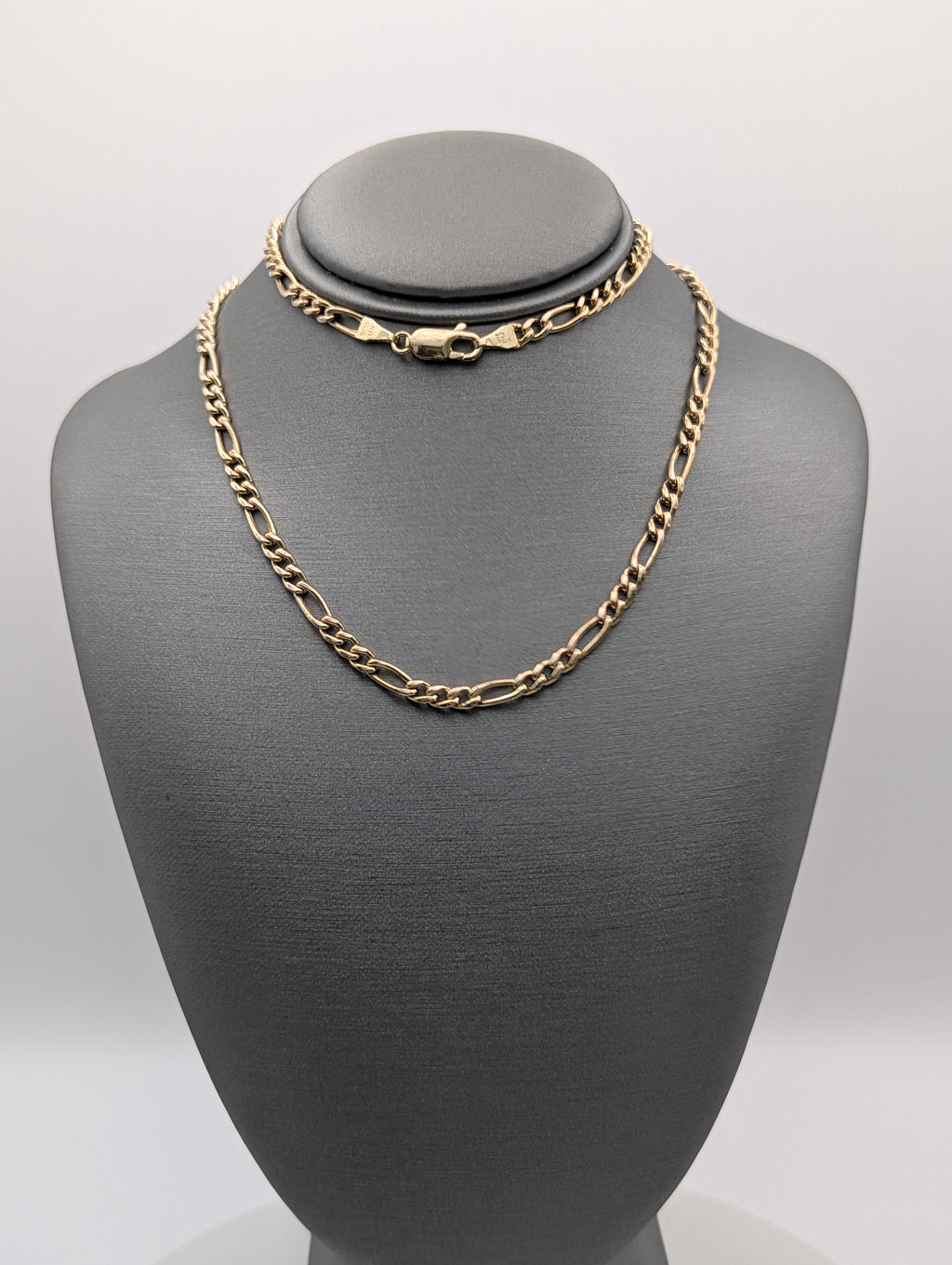Cadena Fígaro Hueca de Oro Amarillo de 14K