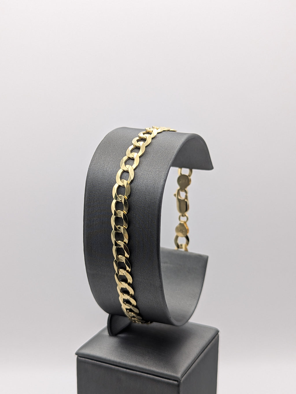 Pulsera de oro amarillo de 14 quilates tipo cadena cubana