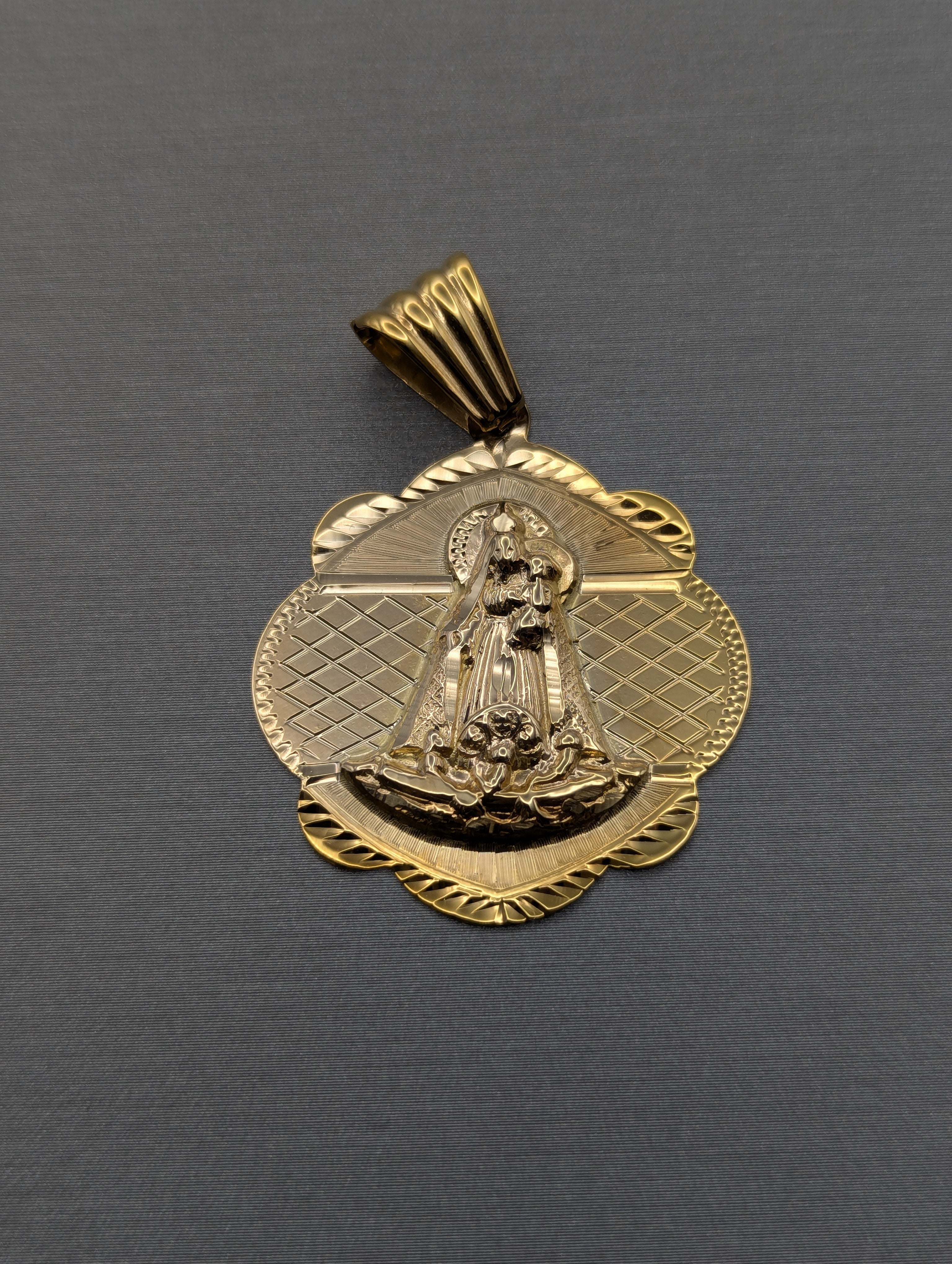 14K YG Virgin of Charity Pendant