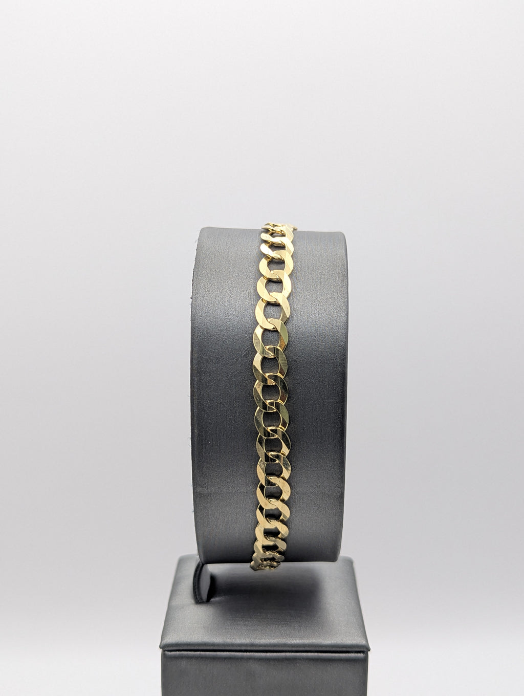 Pulsera de oro amarillo de 14 quilates tipo cadena cubana