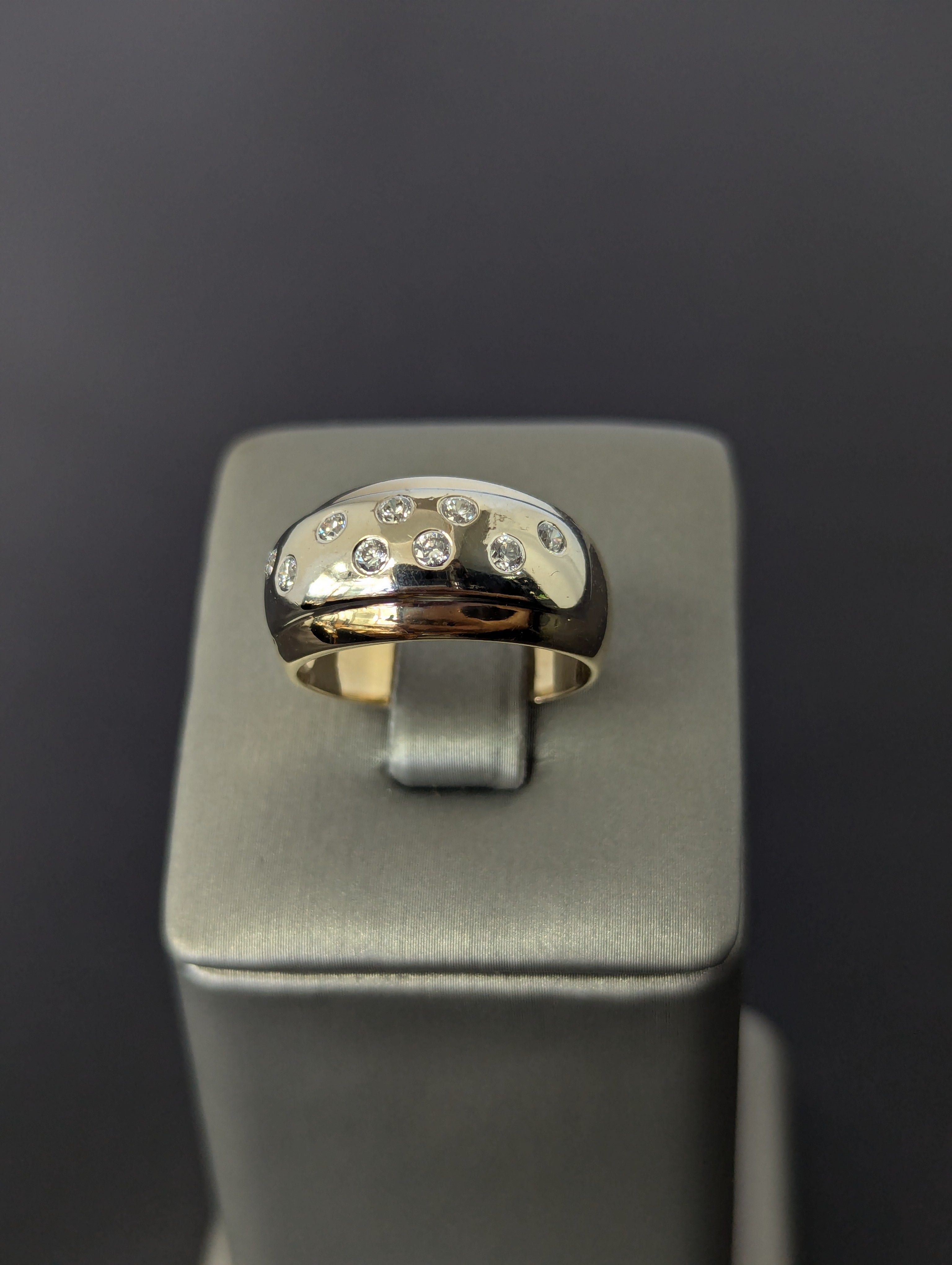 14K YG/WG Two-Tone CZ Ring