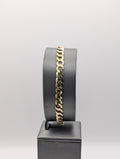 Pulsera de eslabones forzados de oro amarillo de 14K