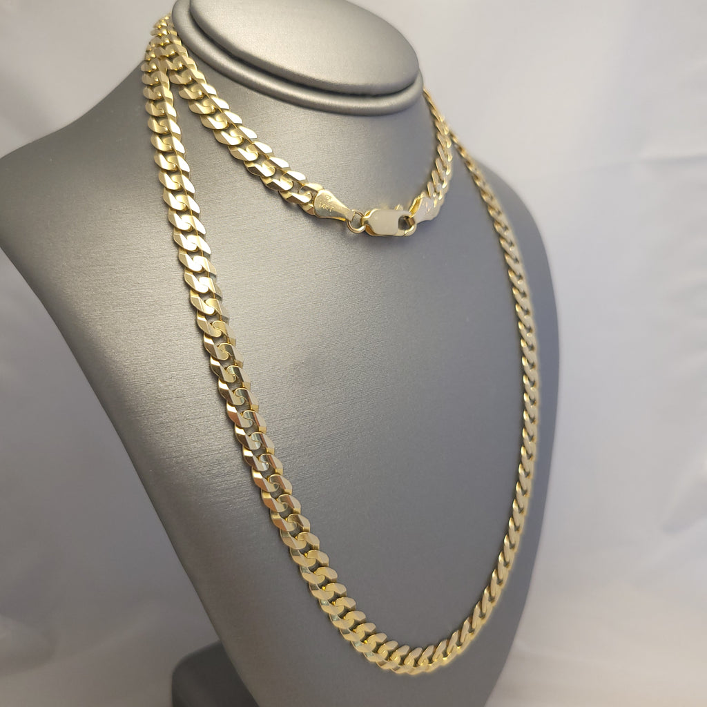 Cadena Curb de Oro Amarillo de 14K
