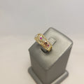 Anillo elefante tricolor de 14K