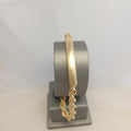 Pulsera con cuerda de oro amarillo de 14 quilates con identificación redonda