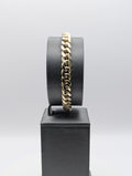 Pulsera cubana de oro amarillo de 14K