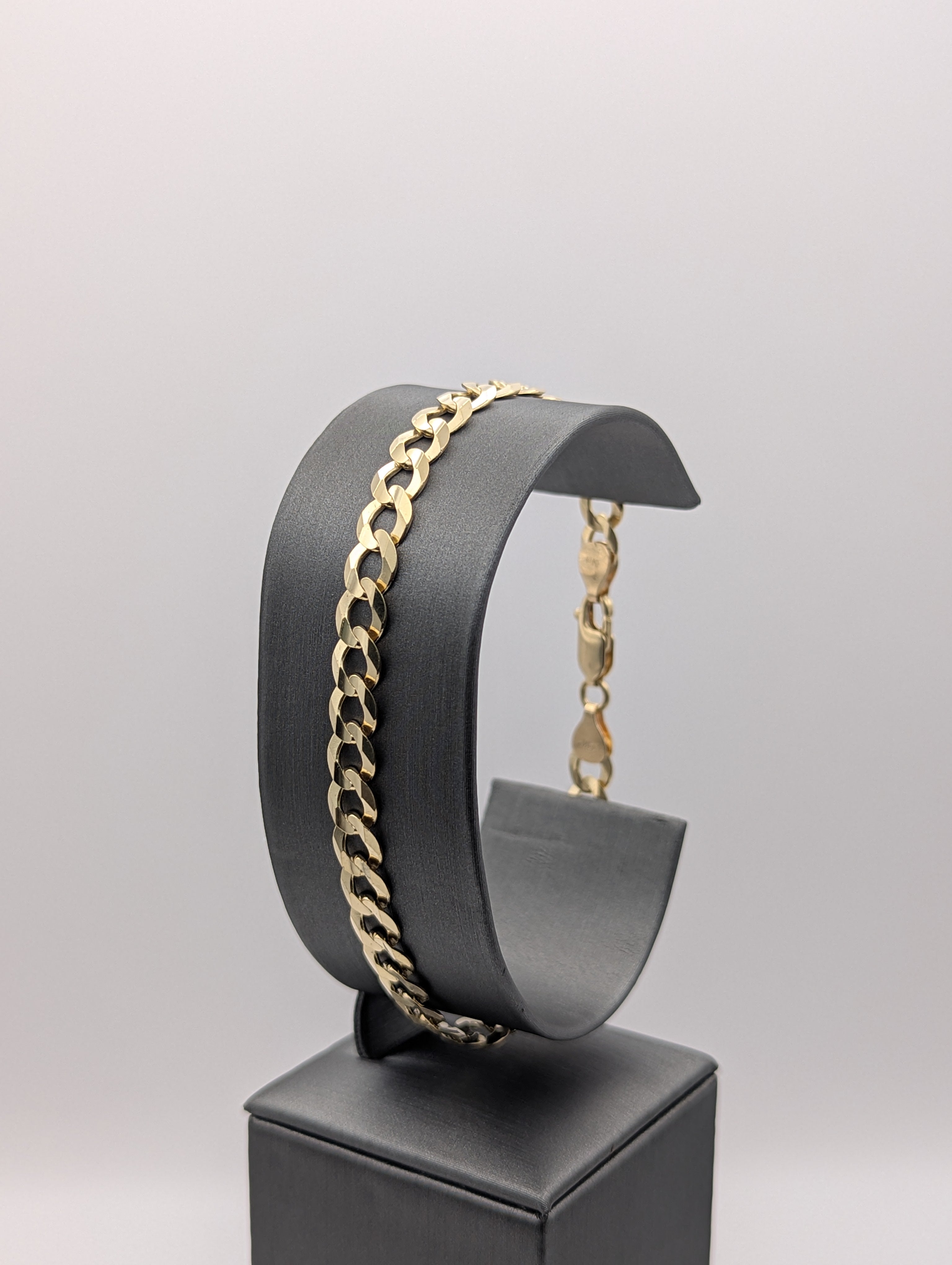 Pulsera de eslabones forzados de oro amarillo de 14K