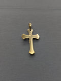 Colgante de crucifijo en oro amarillo y blanco de 14K
