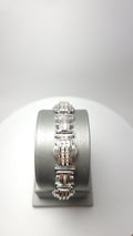 Pulsera de oro blanco de 14 quilates con diamantes