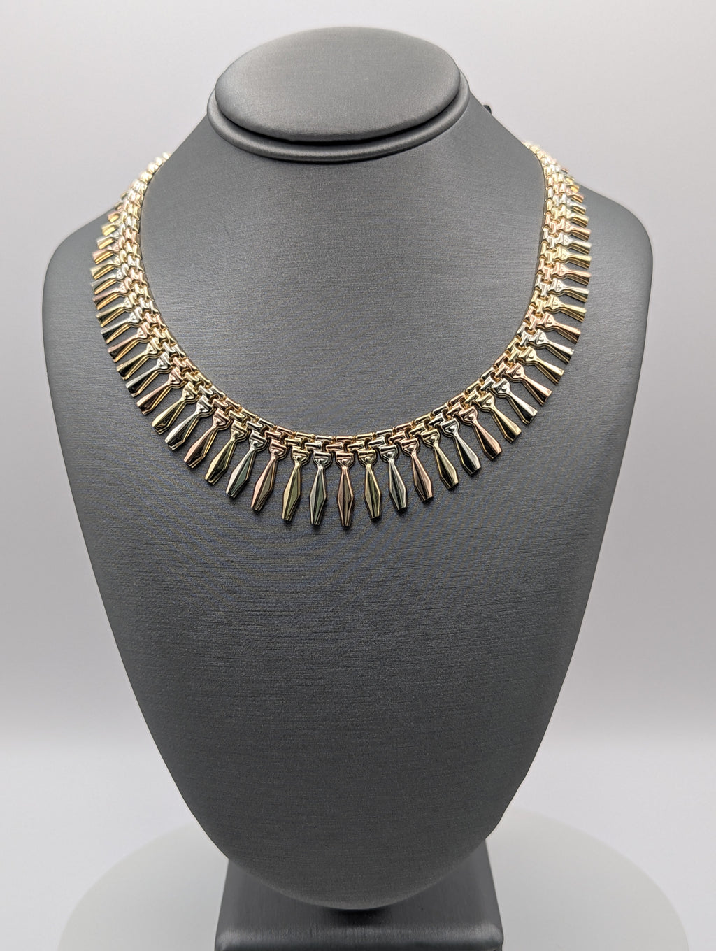 Collar Fantasía Tricolor de 14K