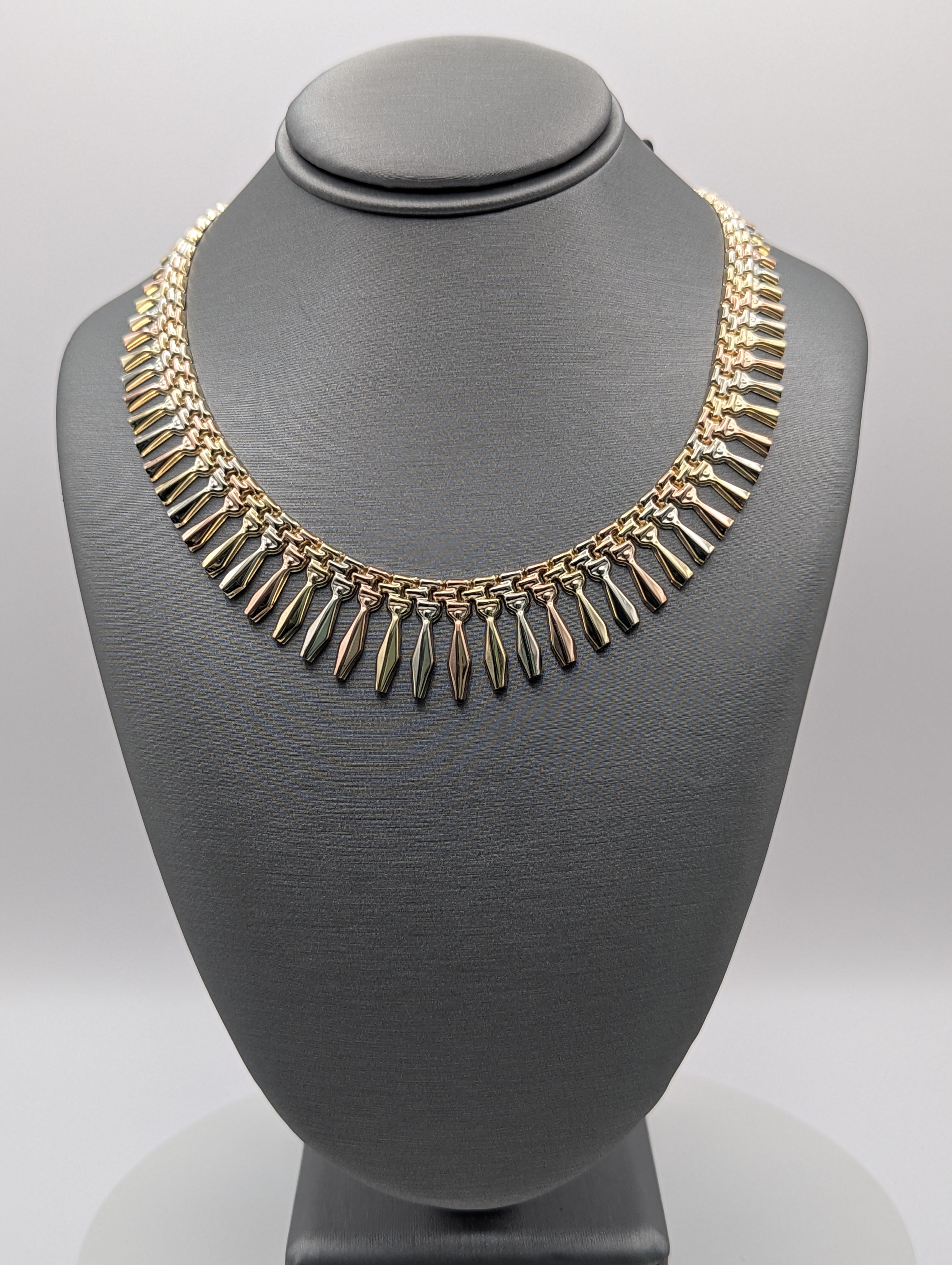 Collar Fantasía Tricolor de 14K
