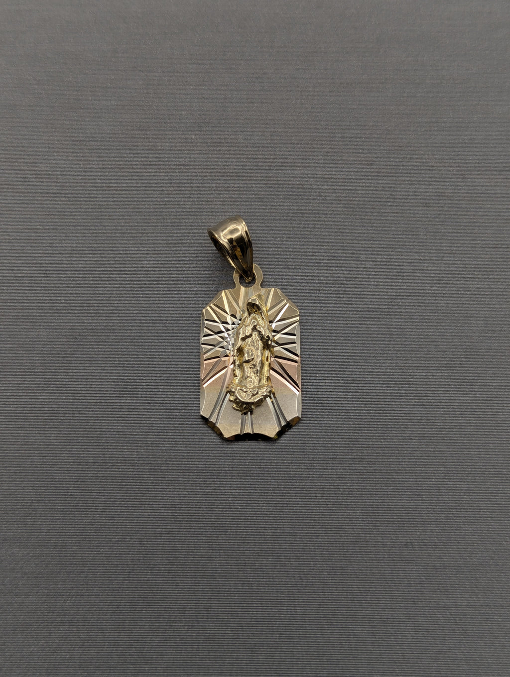 Dije Guadalupe Tricolor de Oro 14K