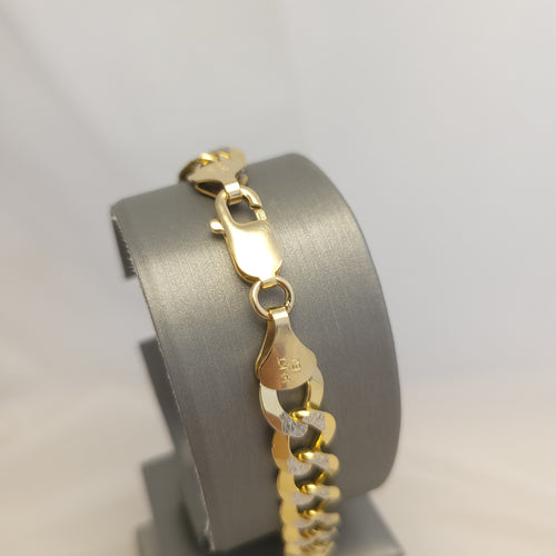 14K Dia-Cut Curb Bracelet