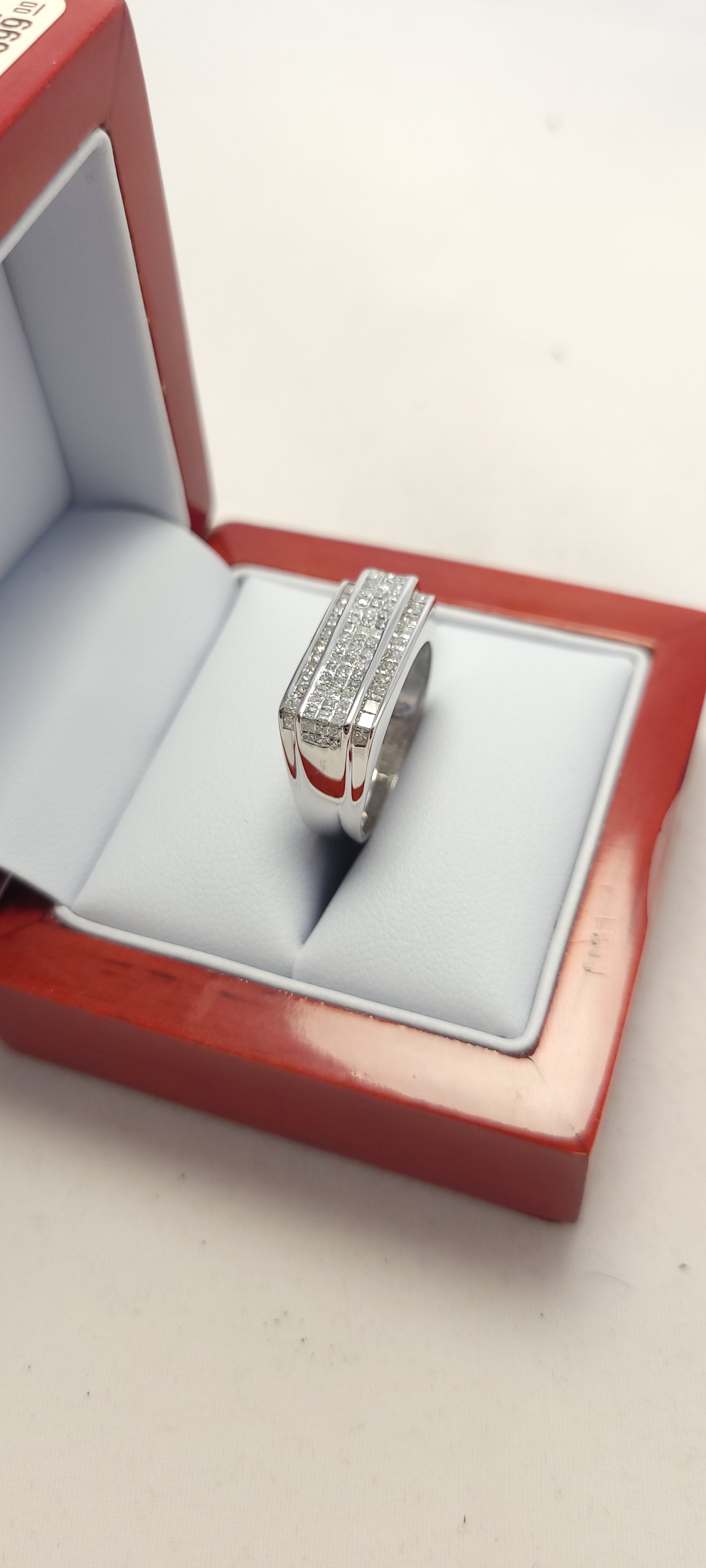14K WG Diamond Channel Ring