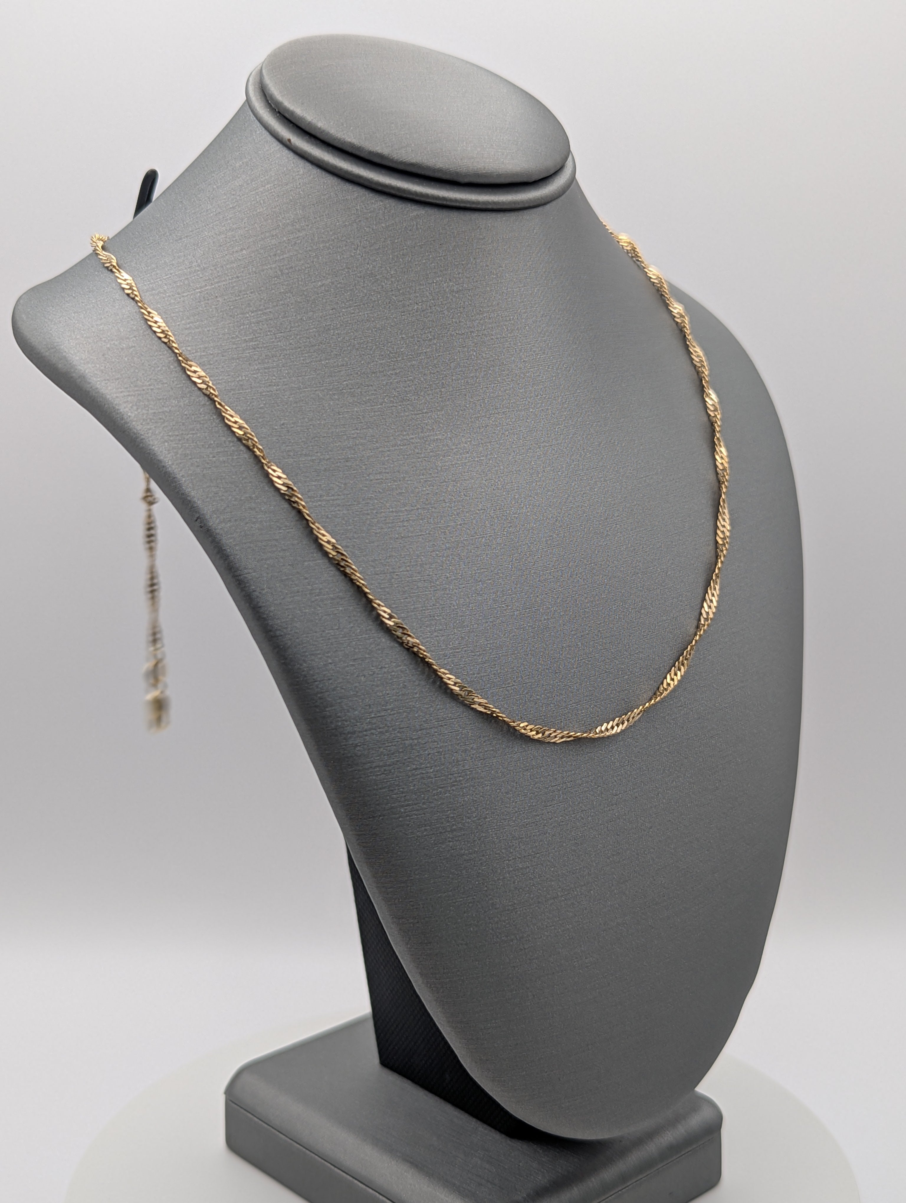 Cadena Singapur de oro amarillo de 14K