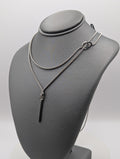 Collar Ajustable Fantasía de Oro Blanco de 14K