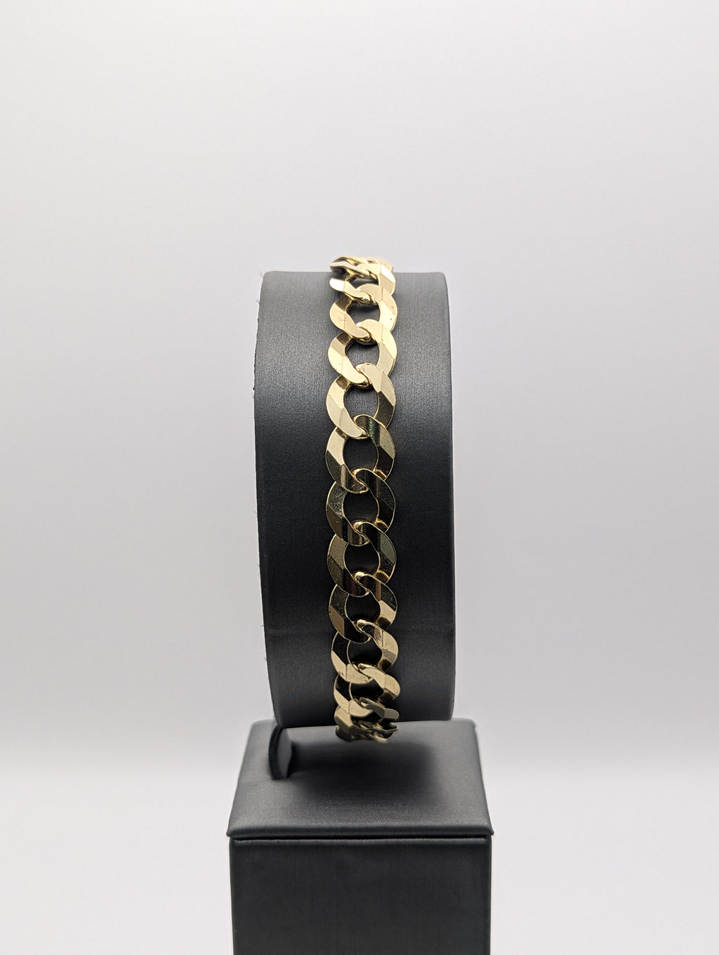 Pulsera de eslabones cubanos de oro amarillo de 14K