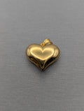 Colgante de corazón de oro amarillo de 14K