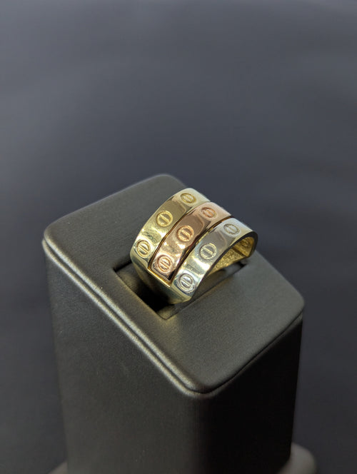 14K Tri Color Cartier Ring