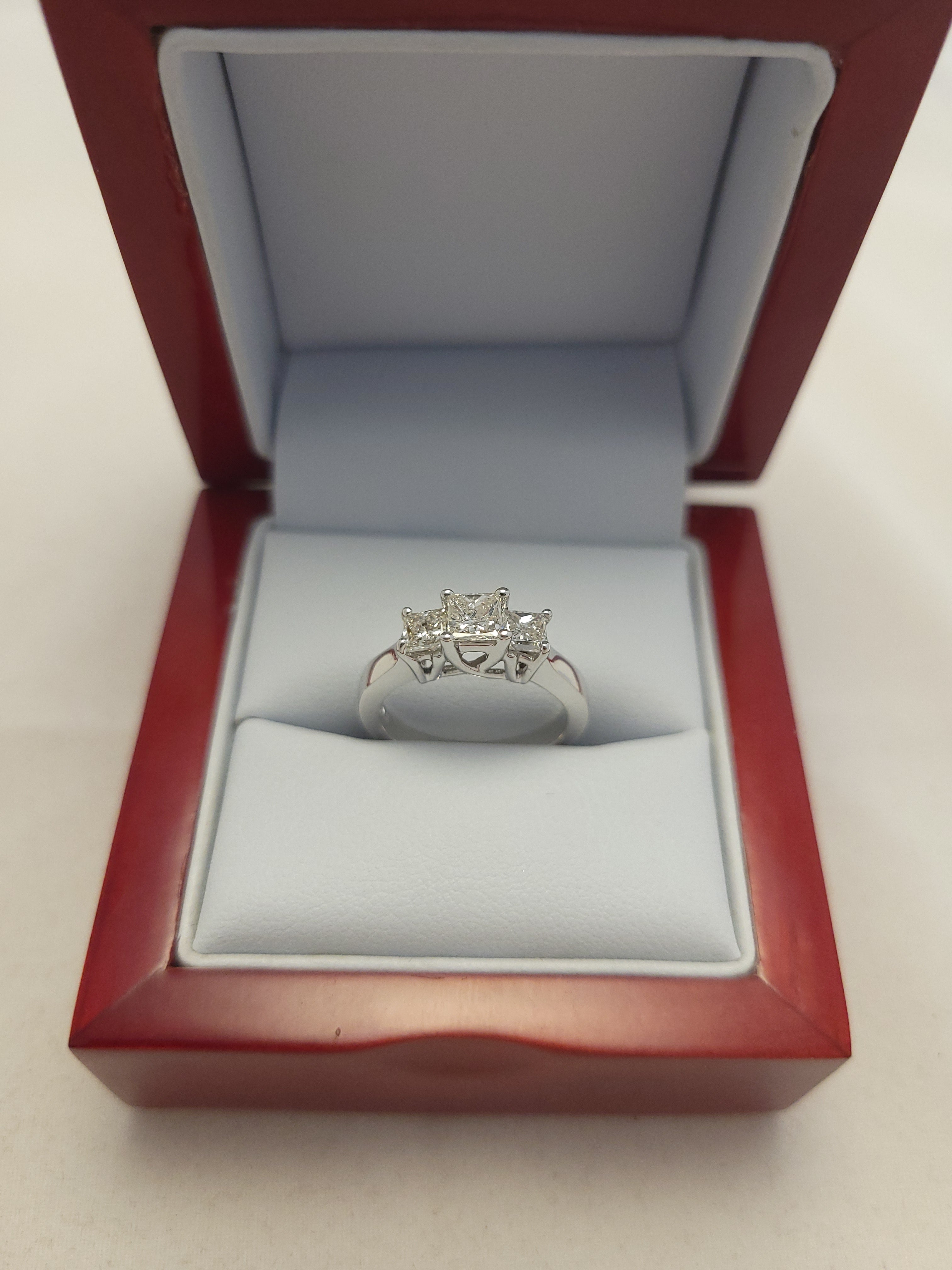 14K WG Princess Cut Diamond Ring