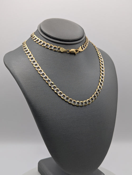 14K Dia-Cut Curb Chain