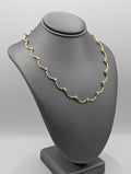 Collar de oro amarillo de 14K con diamantes