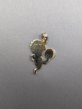 Colgante de niño de fútbol bicolor de 14K