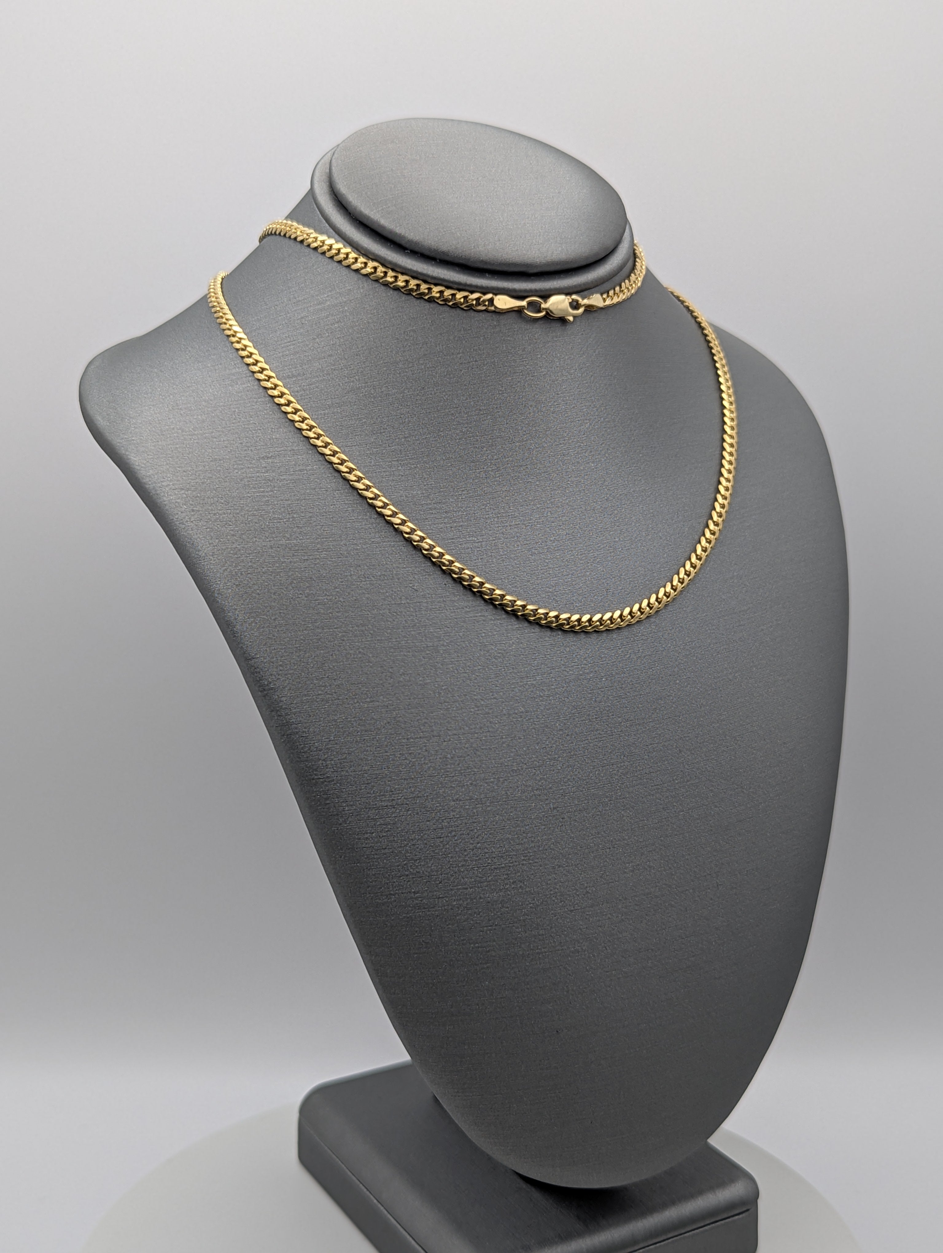 14K YG Solid Miami Cuban Chain