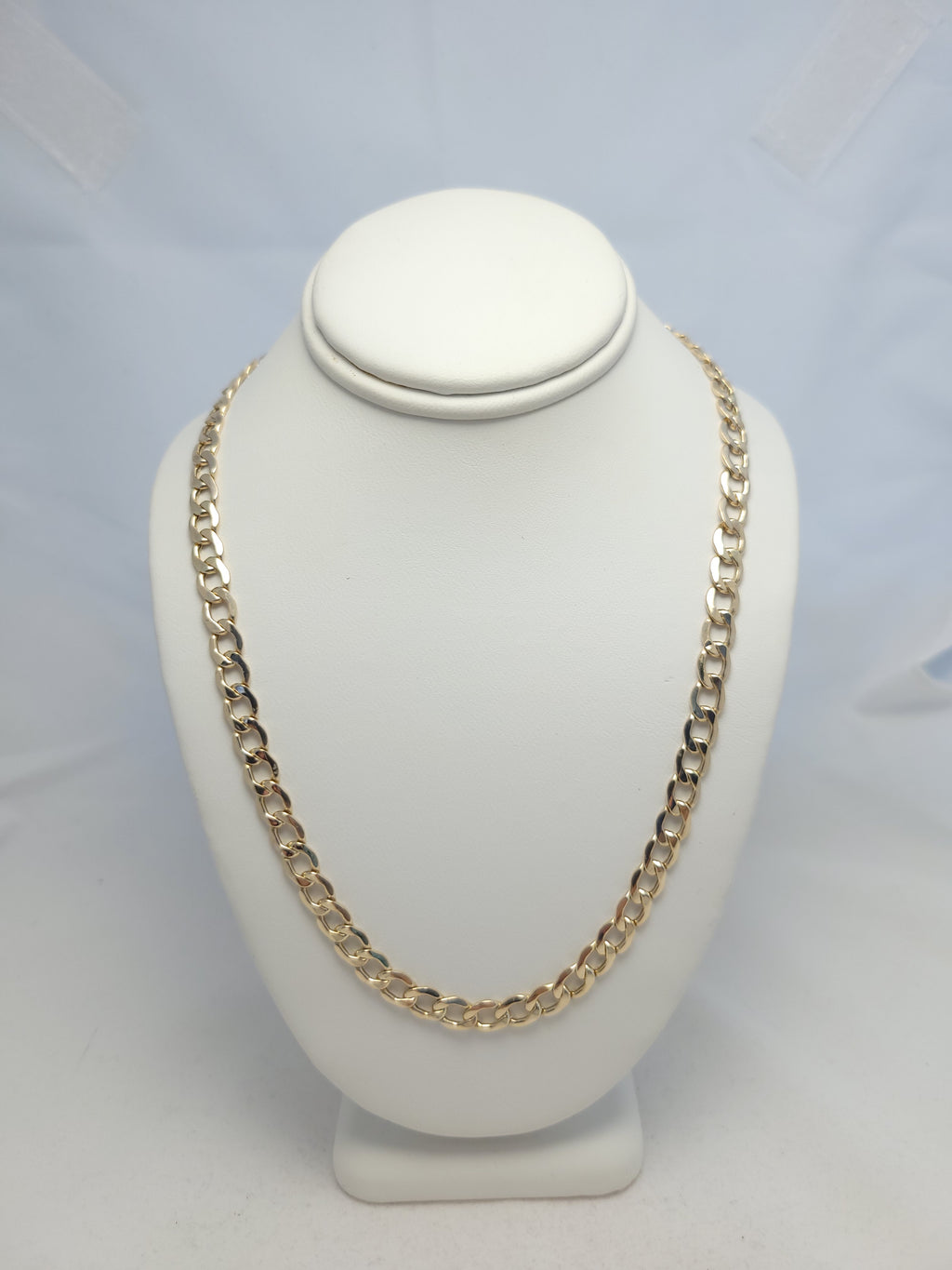 10K YG Hollow Curb Chain