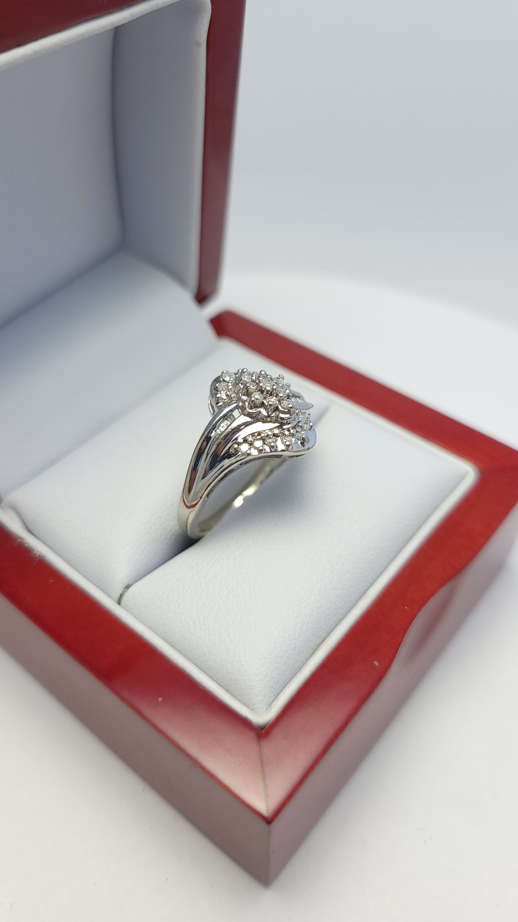 10K WG Diamond Cluster Ring