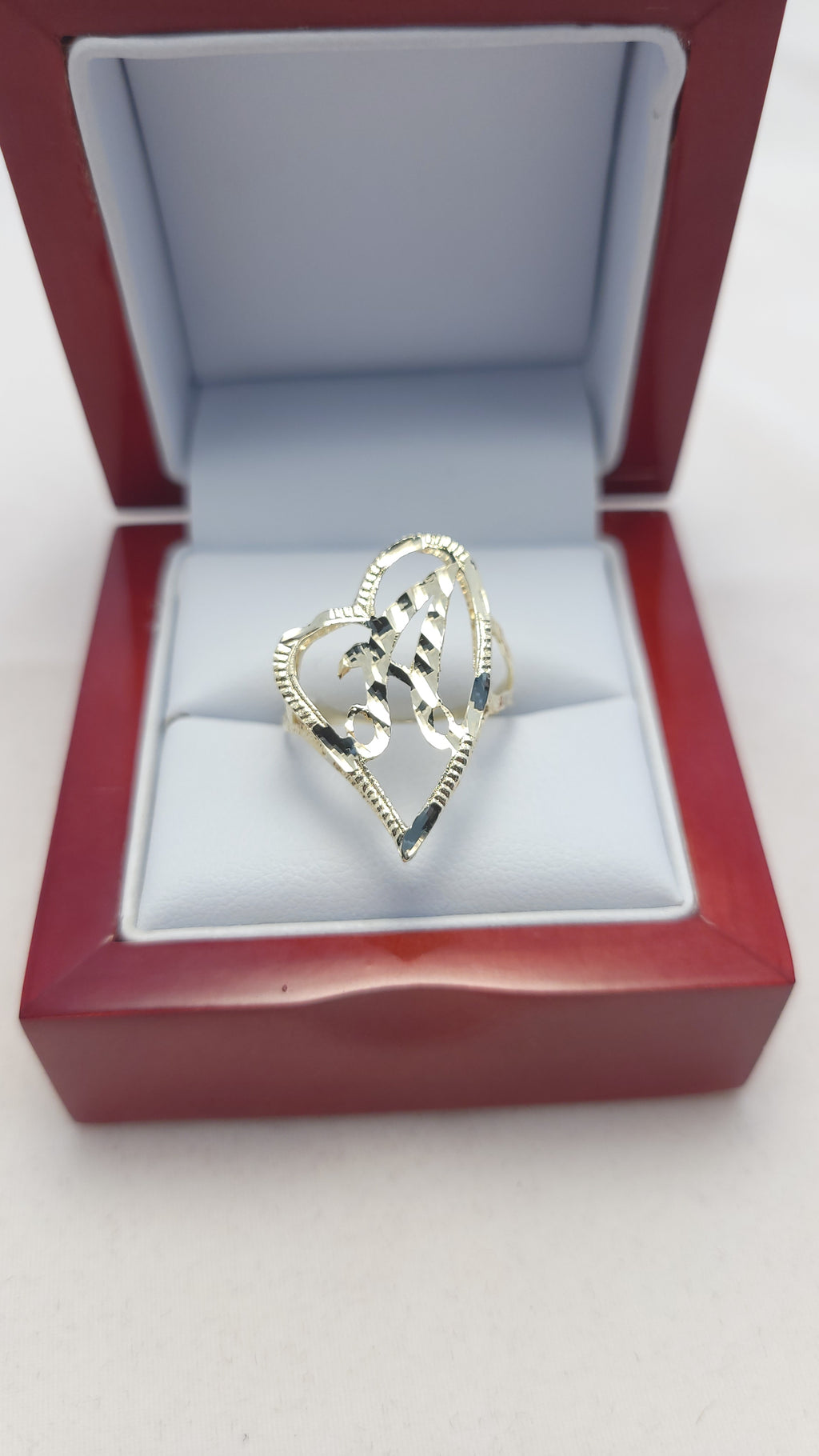 10K YG Letter "A" Ring
