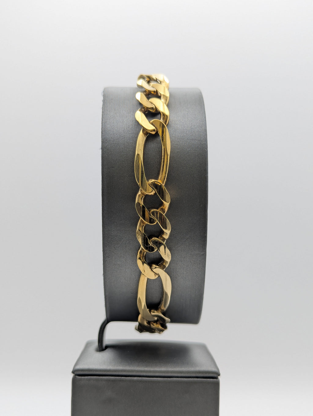 Pulsera de oro amarillo de 14 quilates de tipo Figaro