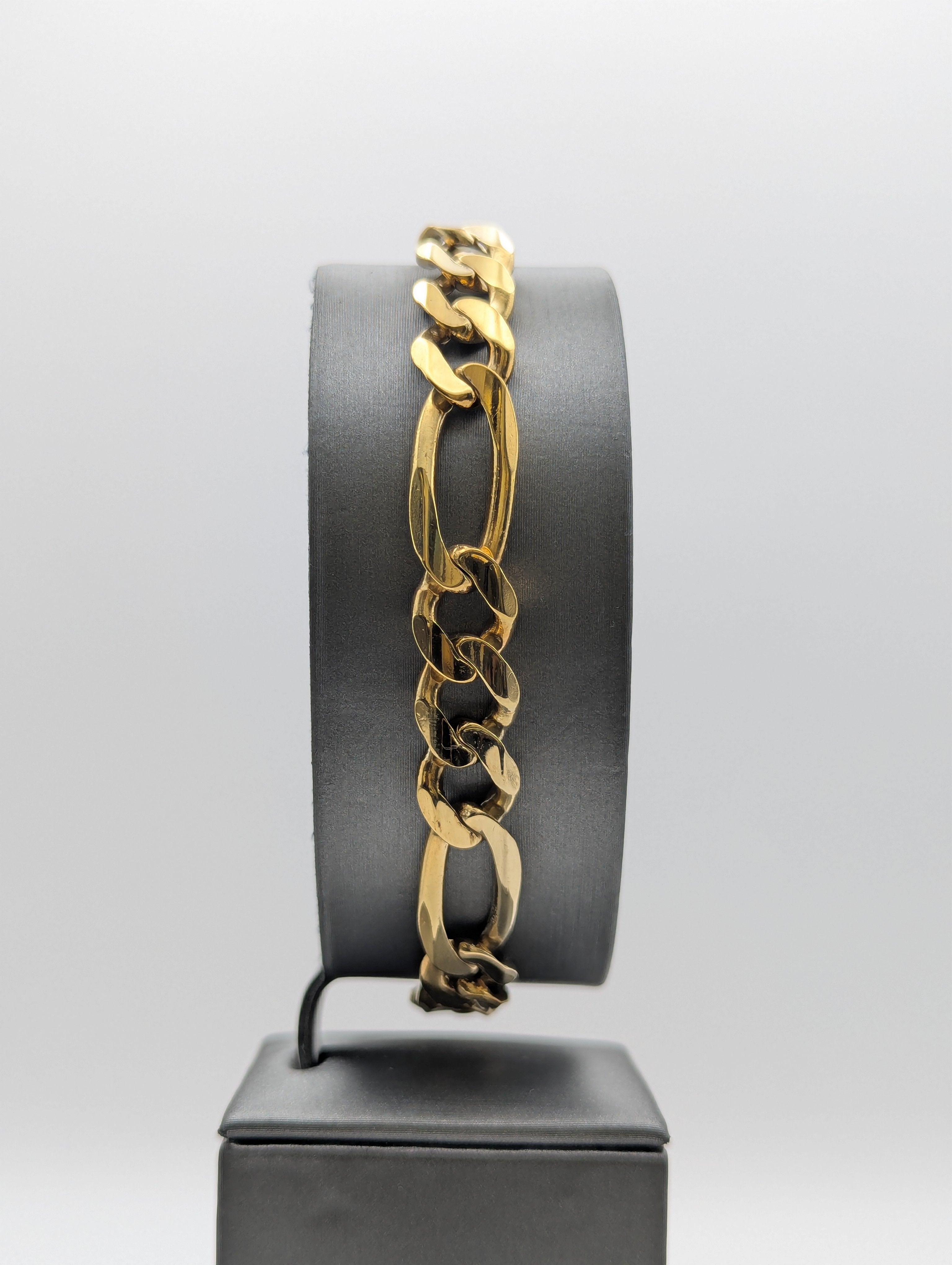 14K YG Figaro Bracelet