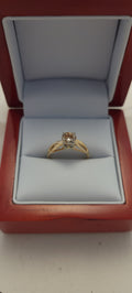 14K YG Solitaire Diamond Ring