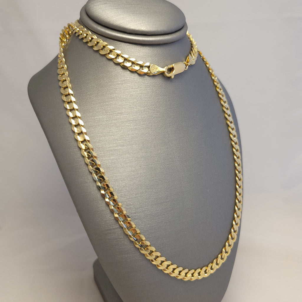 Cadena de eslabones de oro macizo de 14K